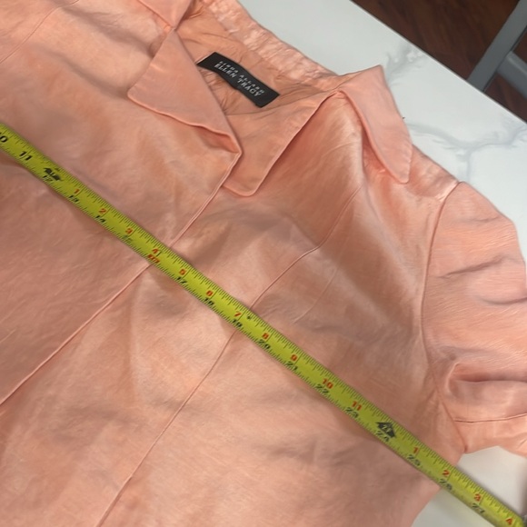 Linda Allard Ellen Tracy Women color Guava 1 Piece Blazer Jacket VTG 80s Elegant - Picture 8 of 12